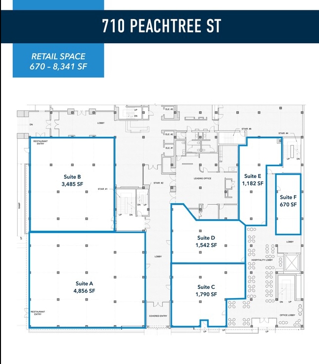 710 Peachtree St NE, Atlanta, GA for lease Floor Plan- Image 1 of 1