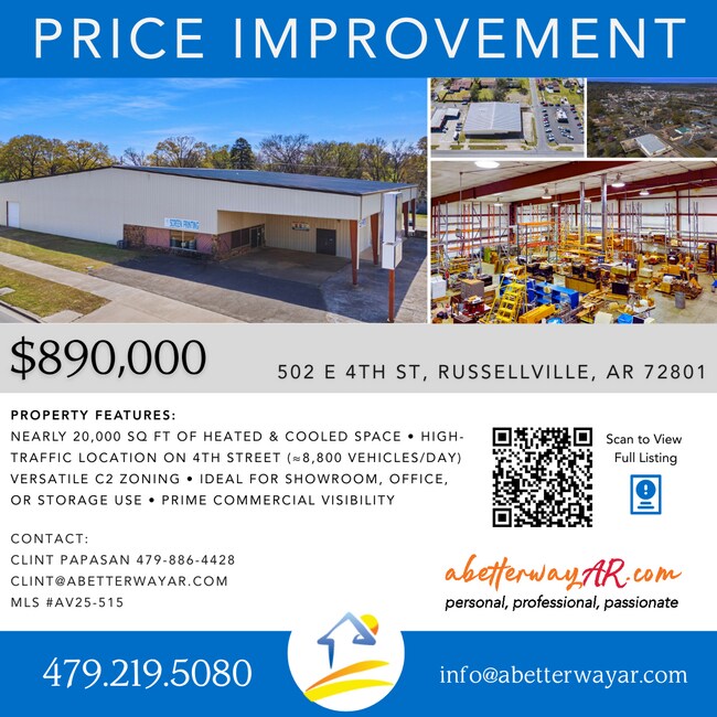 Plus de détails pour 502 E 4th St, Russellville, AR - Industriel à vendre