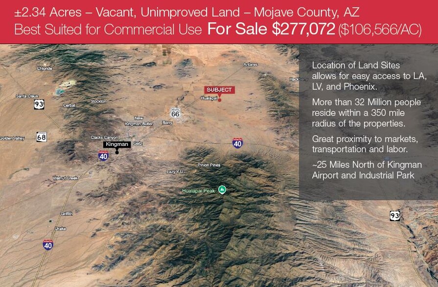 2.34 Acres Mojave County, Kingman, AZ à vendre - Photo principale - Image 1 de 5