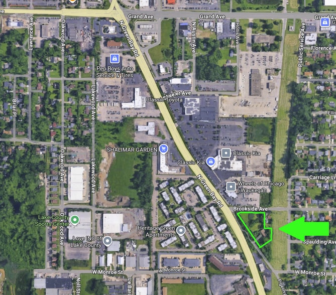 0 Brookside ave, Waukegan, IL for sale - Aerial - Image 3 of 7