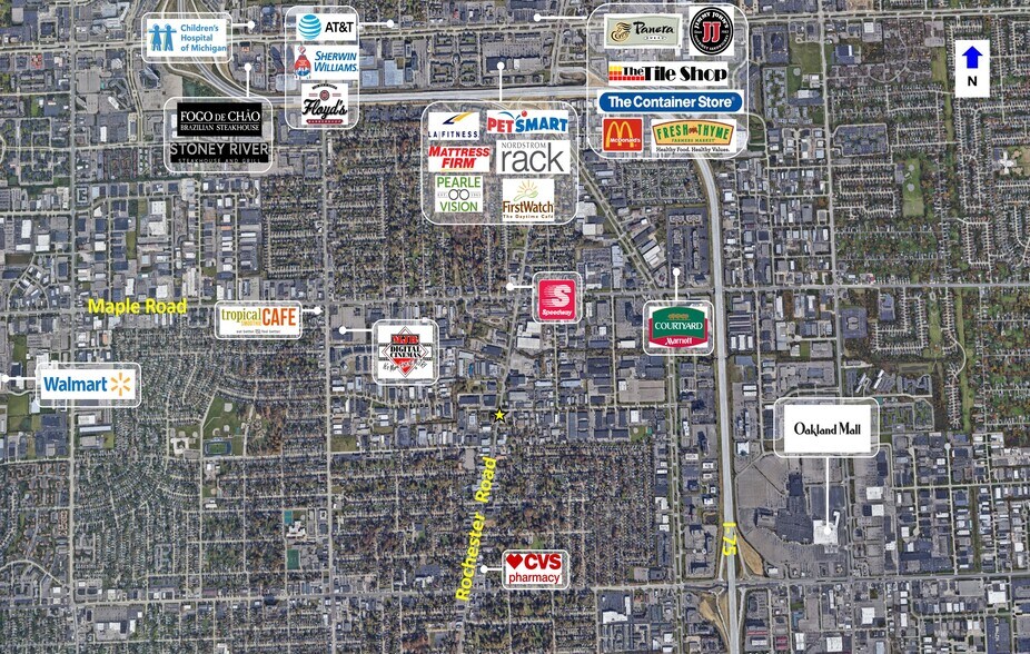 1090 Rochester Rd, Troy, MI à vendre - Aérien - Image 2 de 10