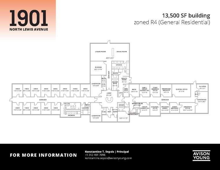 1901 N Lewis Ave, Waukegan, IL à vendre - Plan d’étage - Image 1 de 3