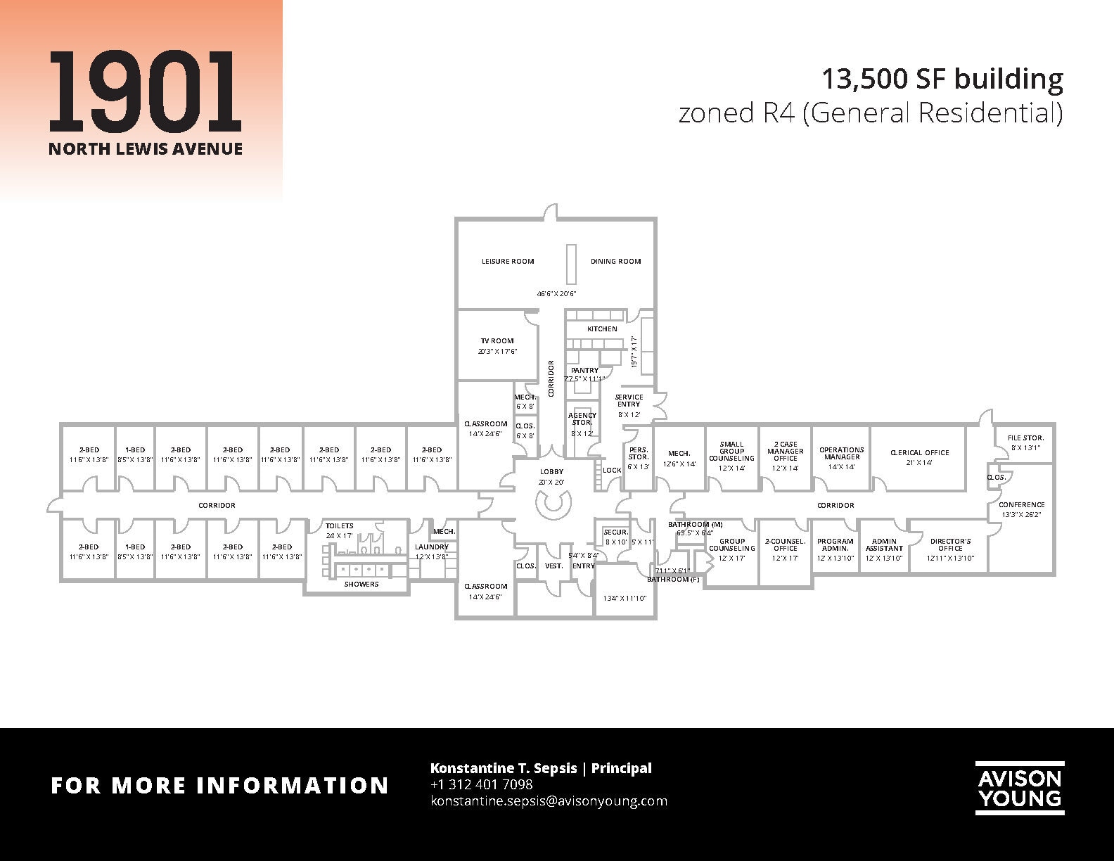 1901 N Lewis Ave, Waukegan, IL for sale Floor Plan- Image 1 of 4