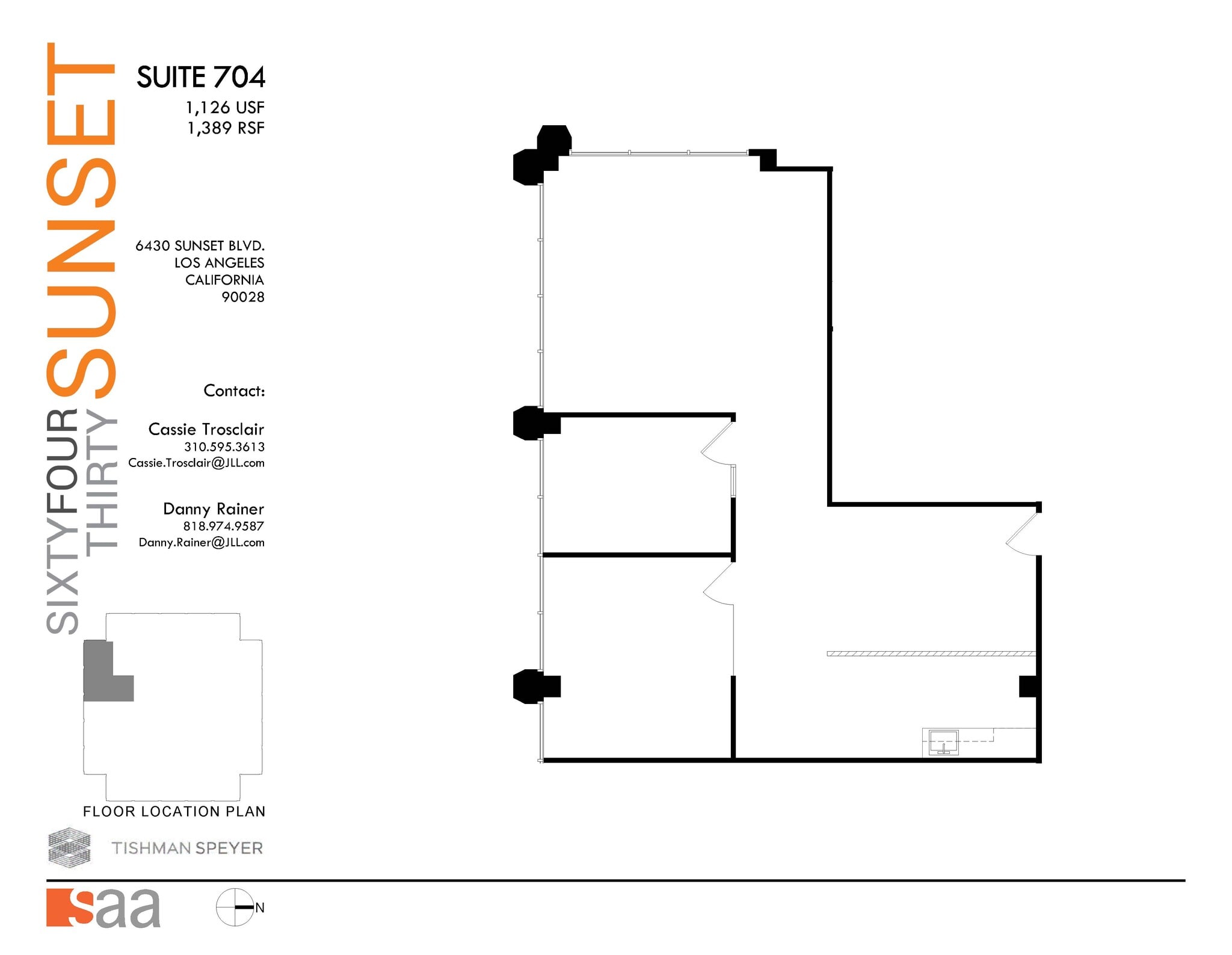 6430 W Sunset Blvd, Los Angeles, CA for lease Floor Plan- Image 1 of 1