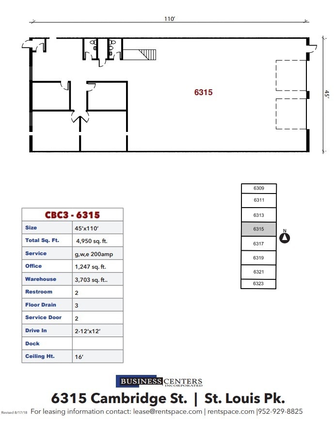 6309-6323 Cambridge St, Saint Louis Park, MN for lease Floor Plan- Image 1 of 1