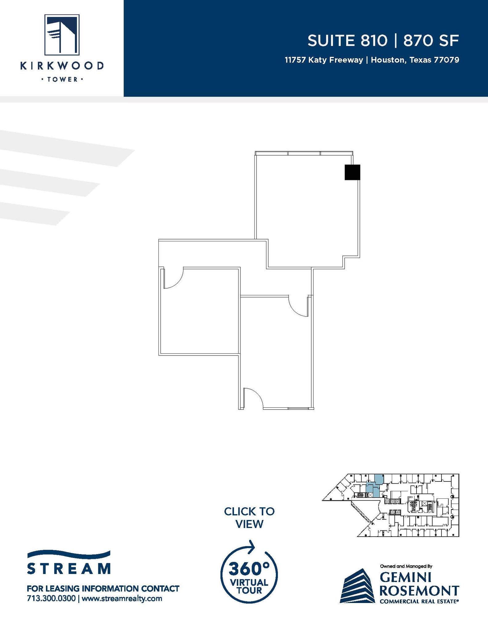 11757 Katy Fwy, Houston, TX à louer Plan d’étage- Image 1 de 1