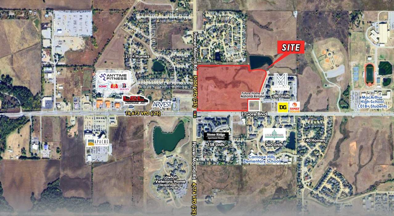 NEC of Flower Mound Rd & Gore Blvd, Lawton, OK à vendre Photo du bâtiment- Image 1 de 2