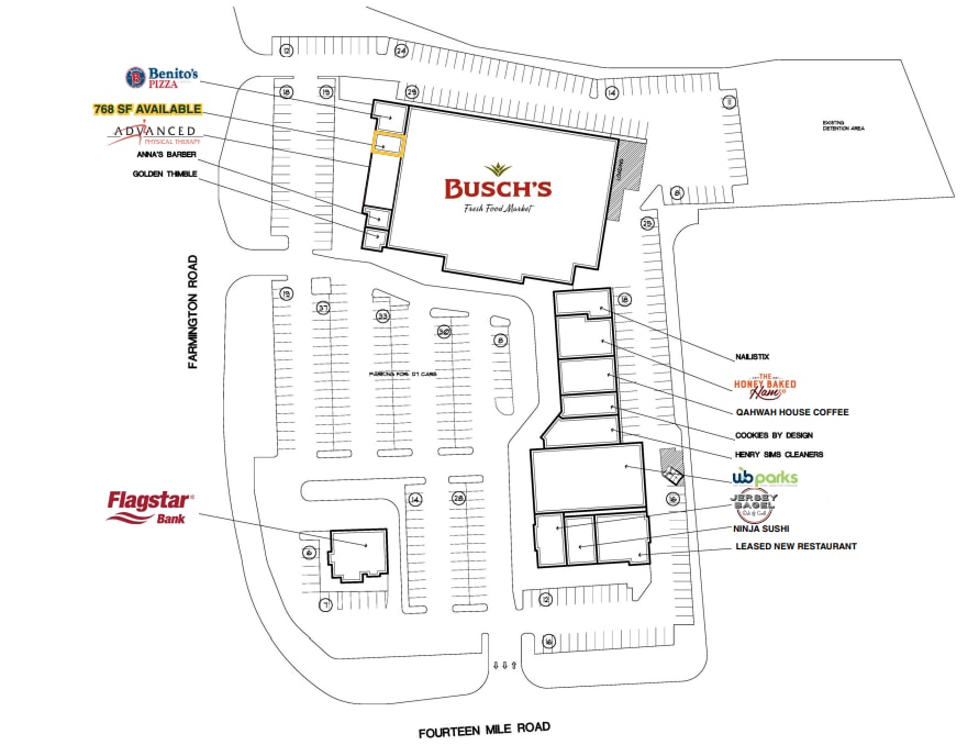 33210-33390 W 14 Mile Rd, West Bloomfield, MI à louer Plan de site- Image 1 de 1