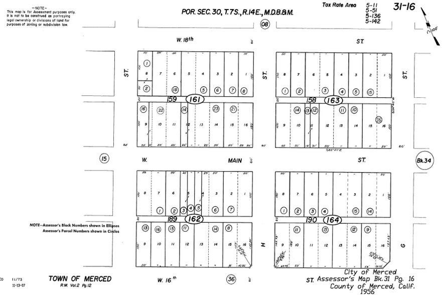 101 W 16th St, Merced, CA for lease - Plat Map - Image 3 of 3