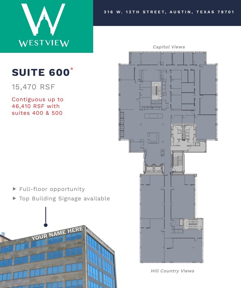 316 W 12th St, Austin, TX à louer Plan d  tage- Image 1 de 1