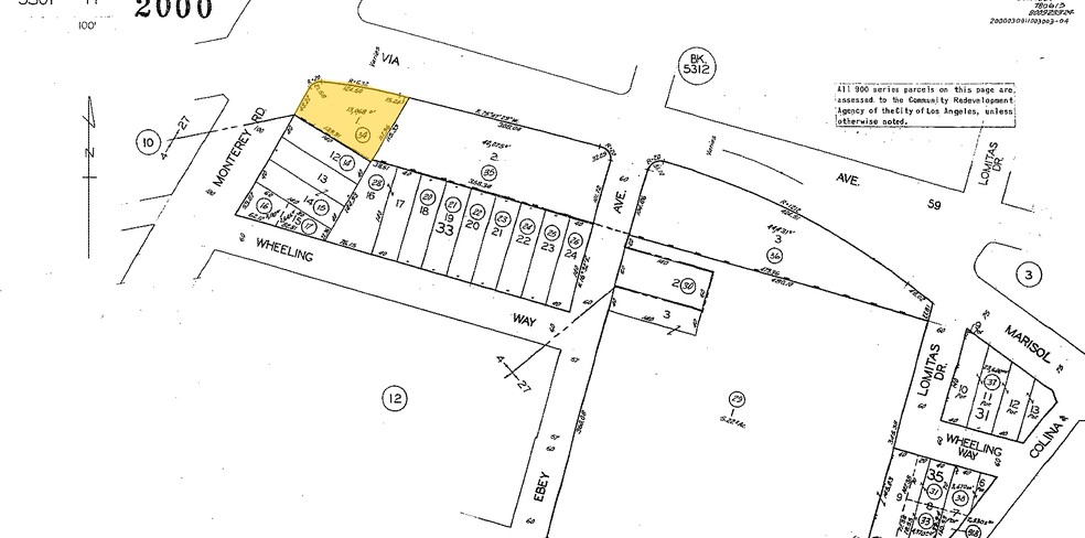 5321 Via Marisol, Los Angeles, CA à vendre - Plan cadastral - Image 1 de 1