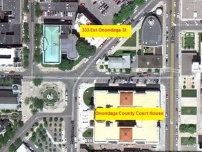 333 E Onondaga St, Syracuse, NY - Aérien  Vue de la carte