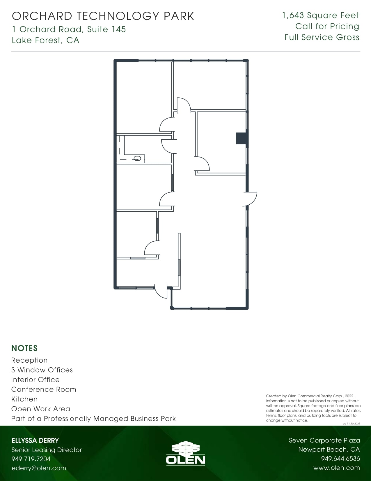 1-13 Orchard Rd, Lake Forest, CA for lease Floor Plan- Image 1 of 1