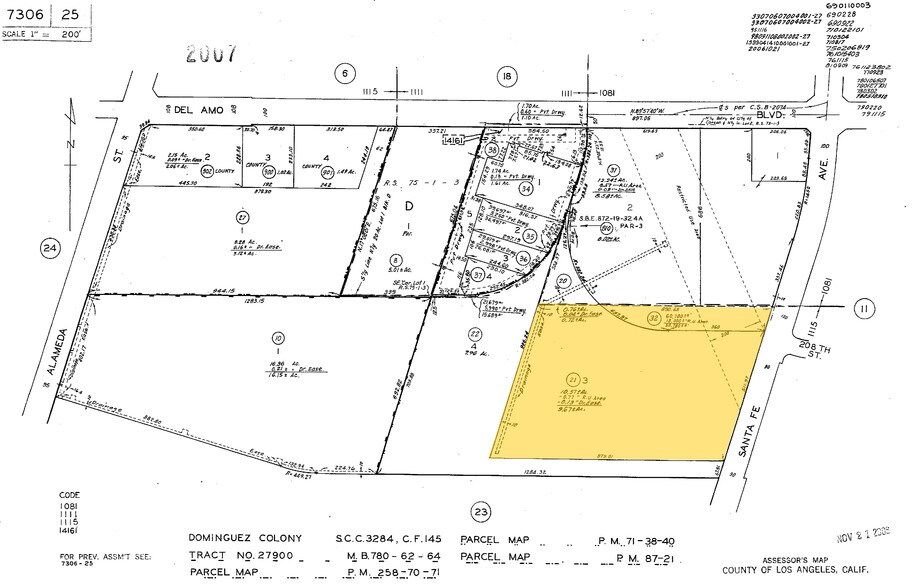 20801 S Santa Fe Ave, Carson, CA for lease - Plat Map - Image 2 of 6