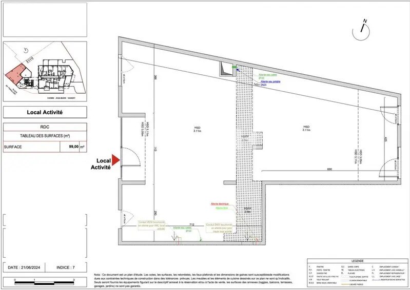 Commerce de détail dans Écully à louer - Plan d’étage - Image 2 de 3