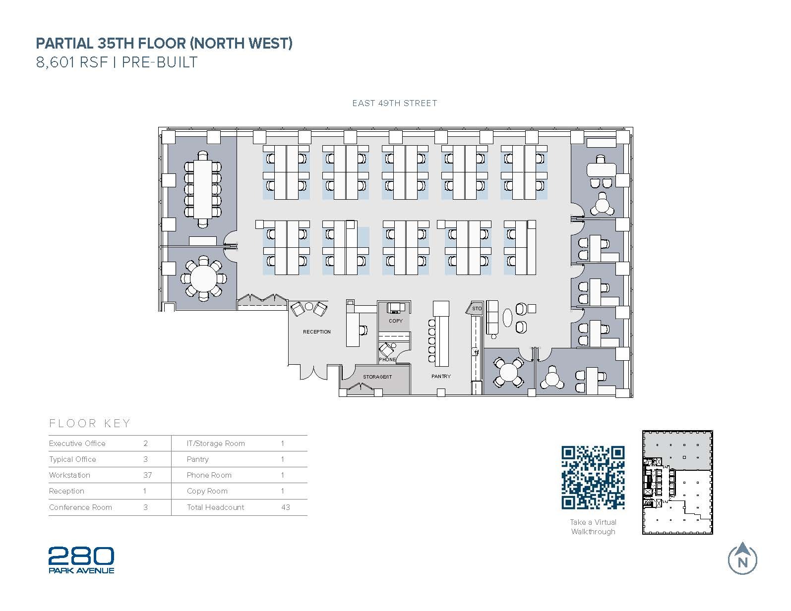 280 Park Ave, New York, NY à louer Plan d’étage- Image 1 de 1