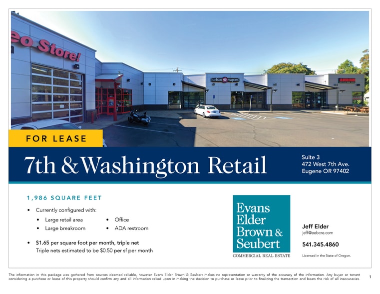 472 W 7th Ave, Eugene, OR for lease - Building Photo - Image 2 of 5
