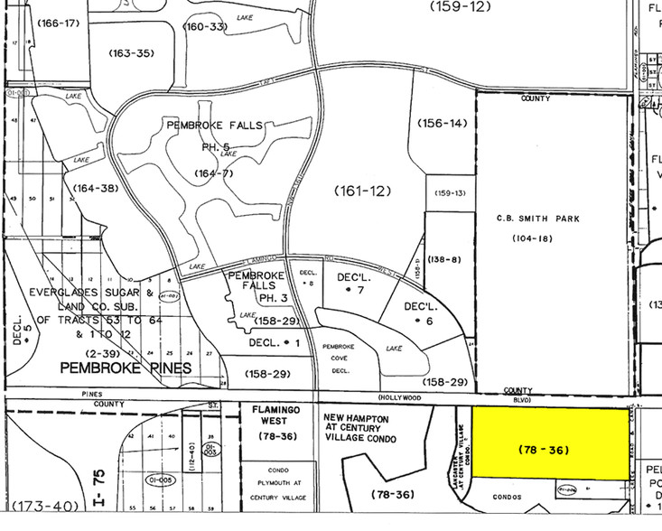 100-352 S Flamingo Rd, Pembroke Pines, FL à louer - Plan cadastral - Image 2 de 23