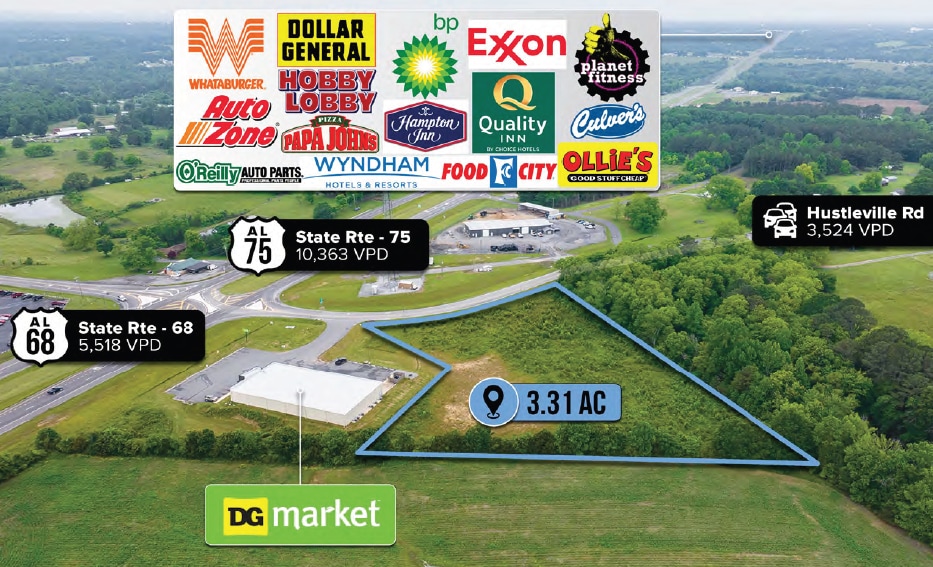 Hustleville Rd, Albertville, AL à vendre - Photo principale - Image 1 de 7