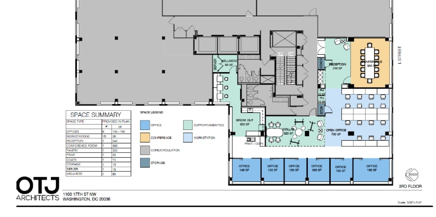 1100 17th St NW, Washington, DC for lease Floor Plan- Image 1 of 4