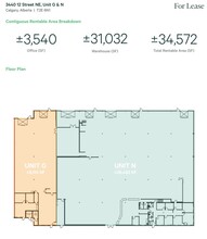 3440 12th St NE, Calgary, AB à louer Plan d’étage- Image 1 de 1