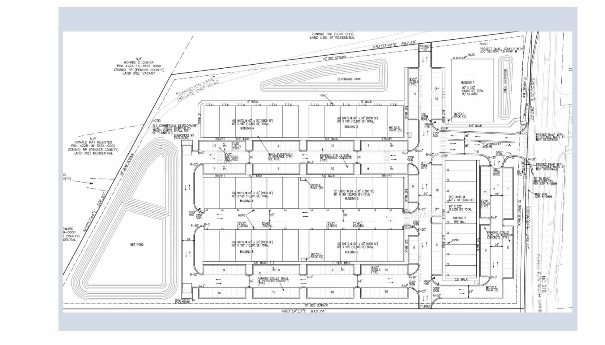 594 NC Highway 210 E, Hampstead, NC à louer Plan de site- Image 1 de 6