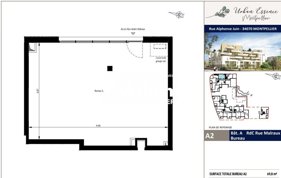 Commerce de détail dans Montpellier à louer - Plan d’étage - Image 2 de 3