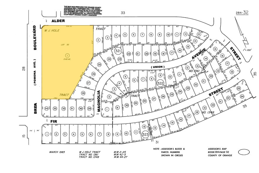 612 S Brea Blvd, Brea, CA for lease - Plat Map - Image 2 of 8