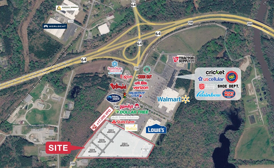 U.S. 258 South, Tarboro, NC for sale - Aerial - Image 1 of 3