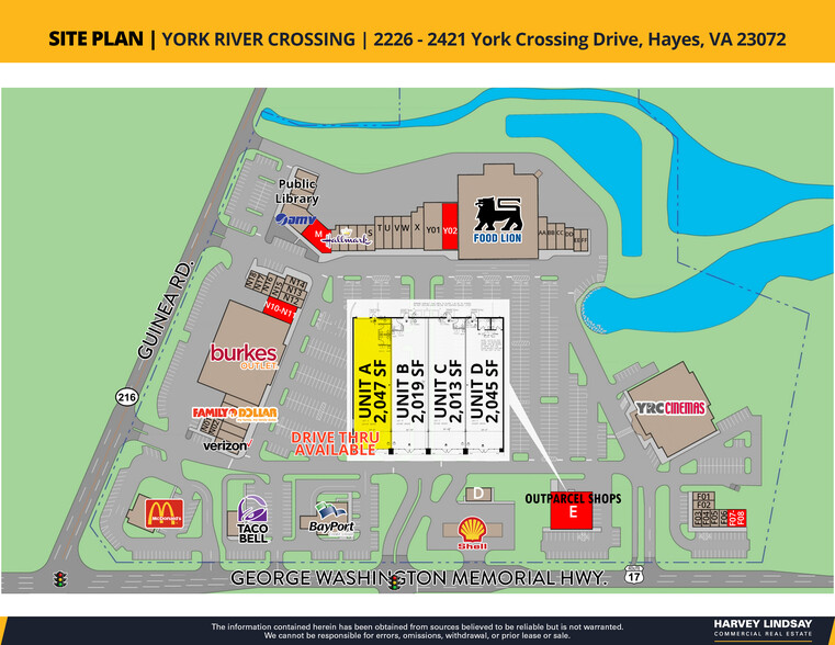 2292 York River Crossing, Gloucester, VA for lease - Site Plan - Image 2 of 9