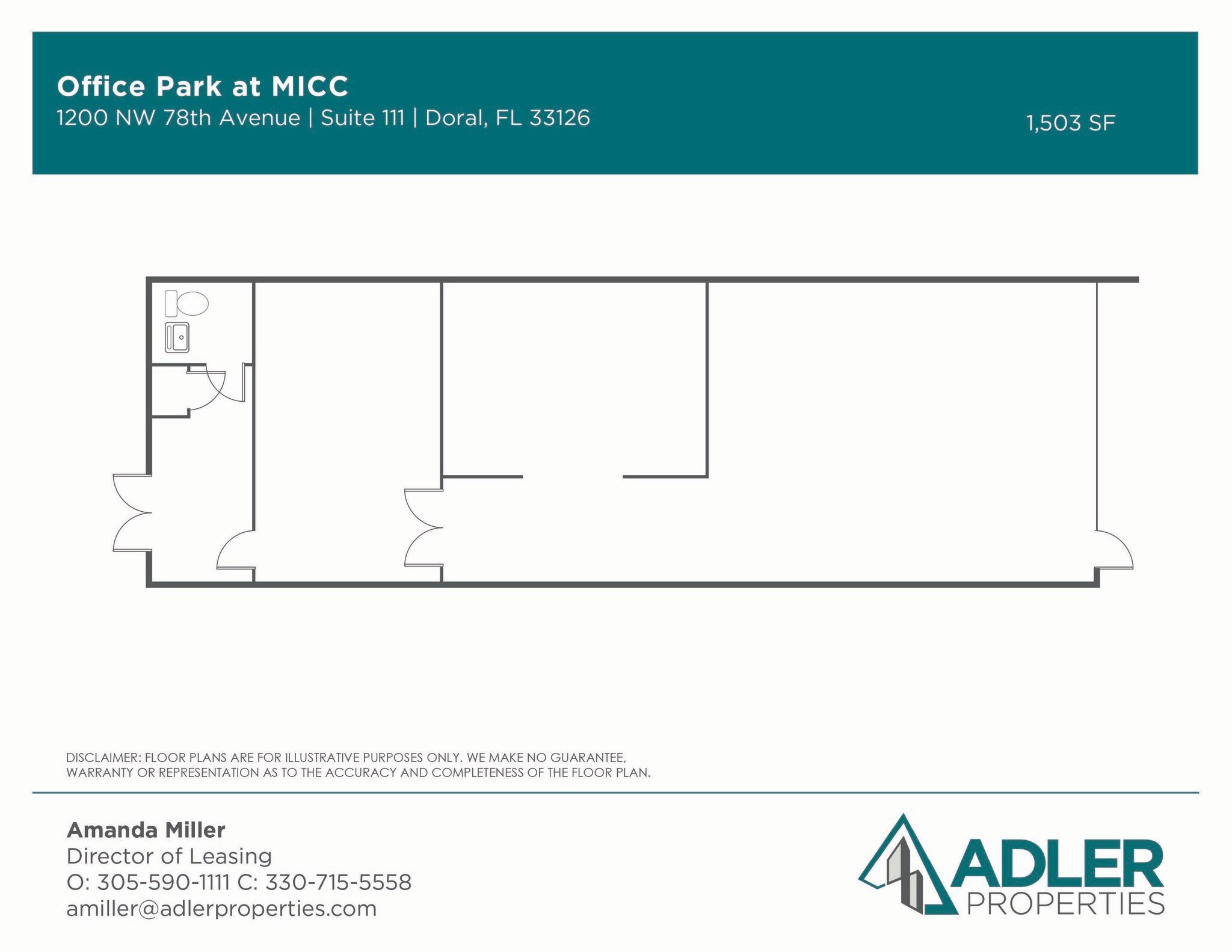 1200 NW 78th Ave, Doral, FL à louer Plan d’étage- Image 1 de 1