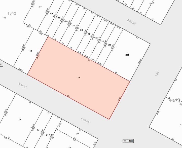 349 E 49th St, New York, NY à vendre - Plan cadastral - Image 1 de 1