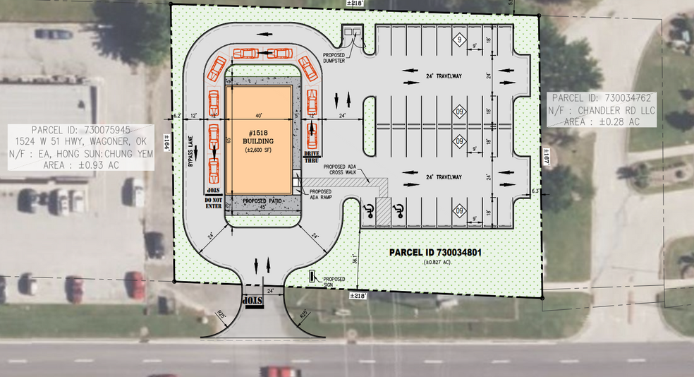 1516 OK-51, Wagoner, OK à vendre - Plan de site - Image 1 de 2