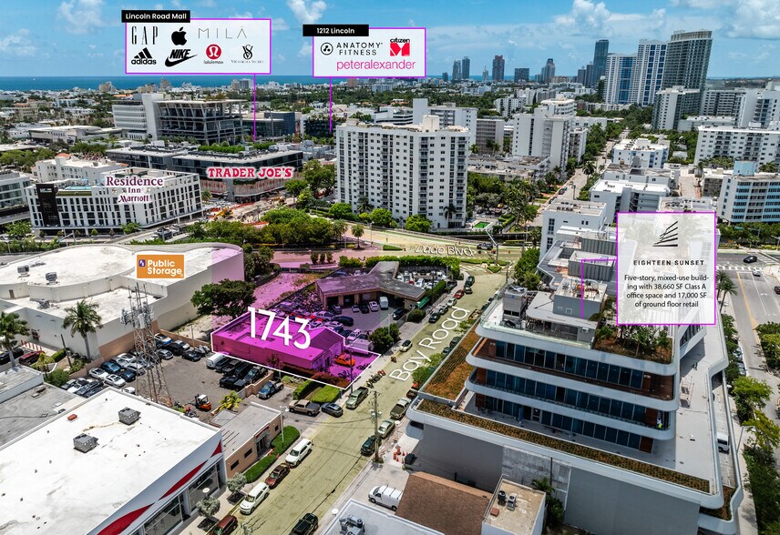 1743 Bay Rd, Miami Beach, FL à vendre - Aérien - Image 3 de 7