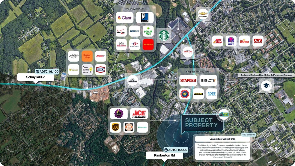 525 Kimberton Dr, Phoenixville, PA for sale - Aerial - Image 2 of 2