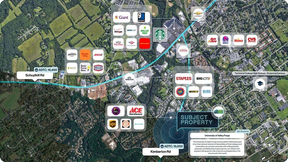 525 Kimberton Dr, Phoenixville, PA à vendre - Aérien - Image 2 de 2