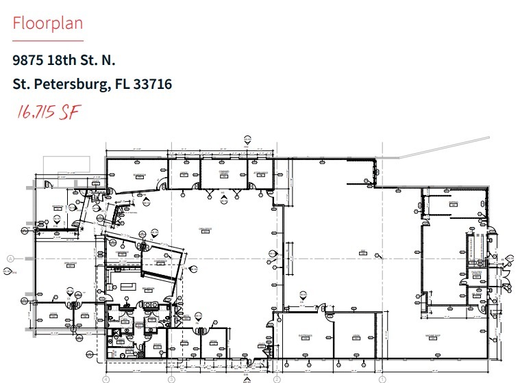 9875 18th St N, Saint Petersburg, FL à louer Plan d’étage- Image 1 de 1