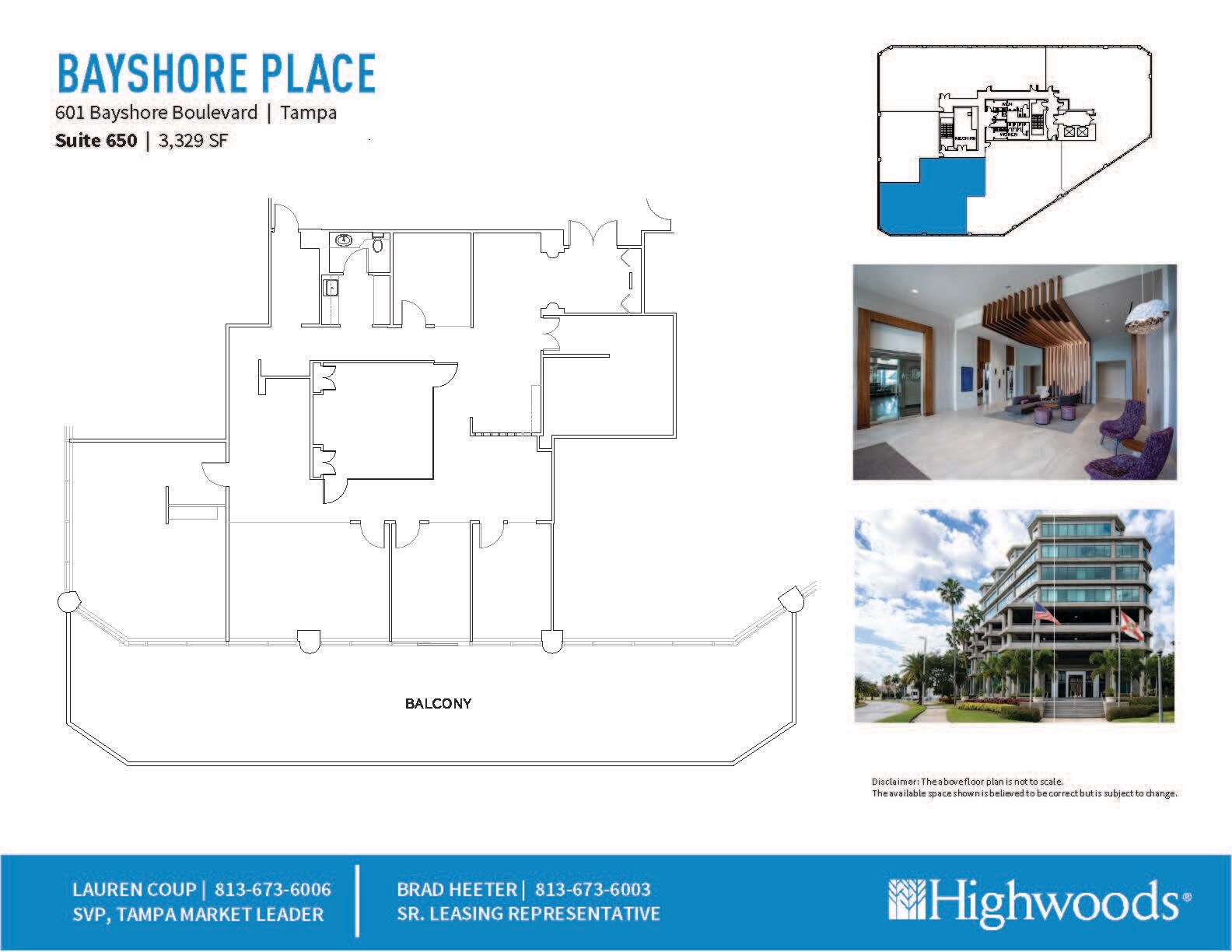 601 Bayshore Blvd, Tampa, FL à louer Plan d’étage- Image 1 de 1