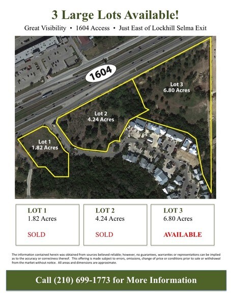 1604 Access/Lockhill Selma RD, San Antonio, TX à vendre - Aérien - Image 2 de 13