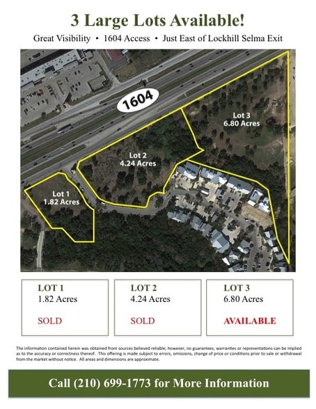 1604 Access/Lockhill Selma RD, San Antonio, TX à vendre - Aérien - Image 2 de 13