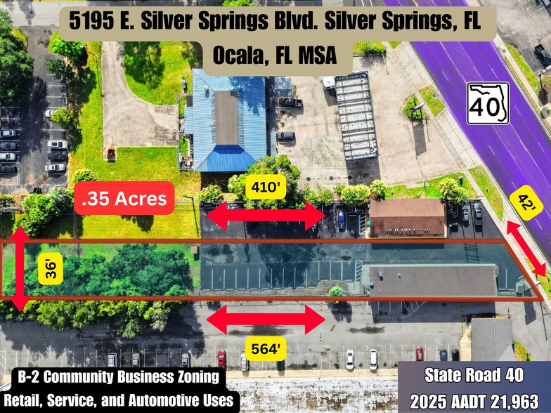 5195 E Silver Springs Blvd, Silver Springs, FL for sale - Aerial - Image 2 of 67