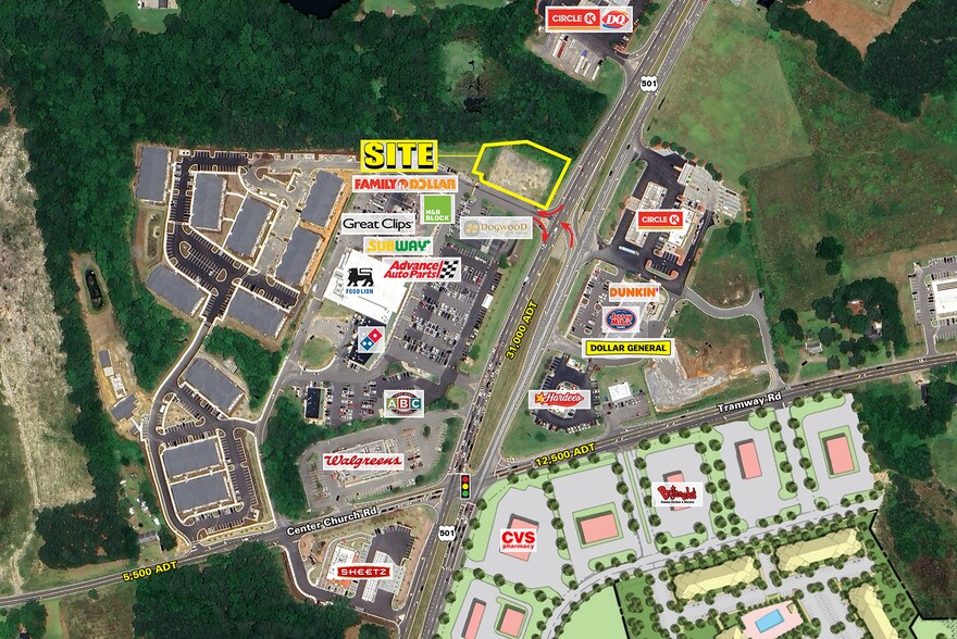 2220 Jefferson Davis hwy, Sanford, NC à louer - Aérien - Image 3 de 3