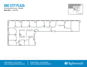 421 Fayetteville St, Raleigh, NC à louer Plan d  tage- Image 1 de 1