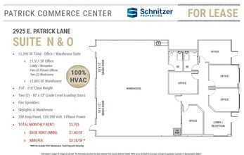 2875 E Patrick Ln, Las Vegas, NV à louer Plan d’étage- Image 2 de 3