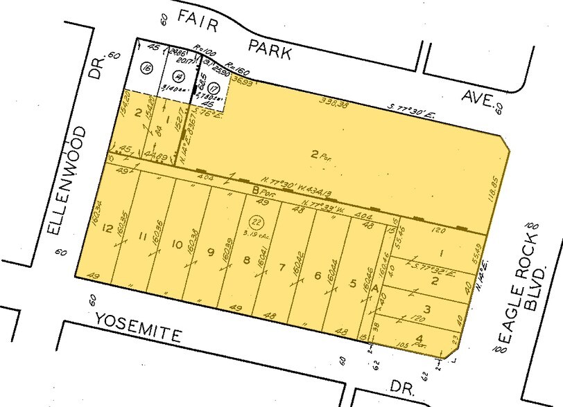 4903-4947 Eagle Rock Blvd, Los Angeles, CA à louer - Plan cadastral - Image 3 de 13