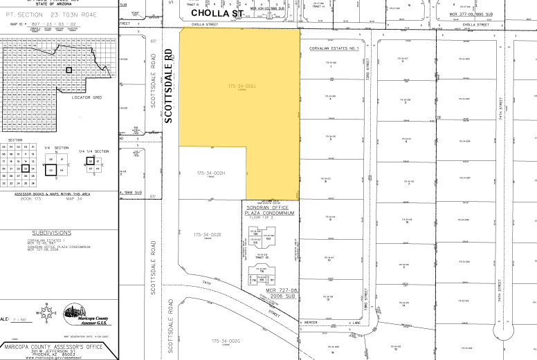 11333 N Scottsdale Rd, Scottsdale, AZ for lease - Plat Map - Image 2 of 9