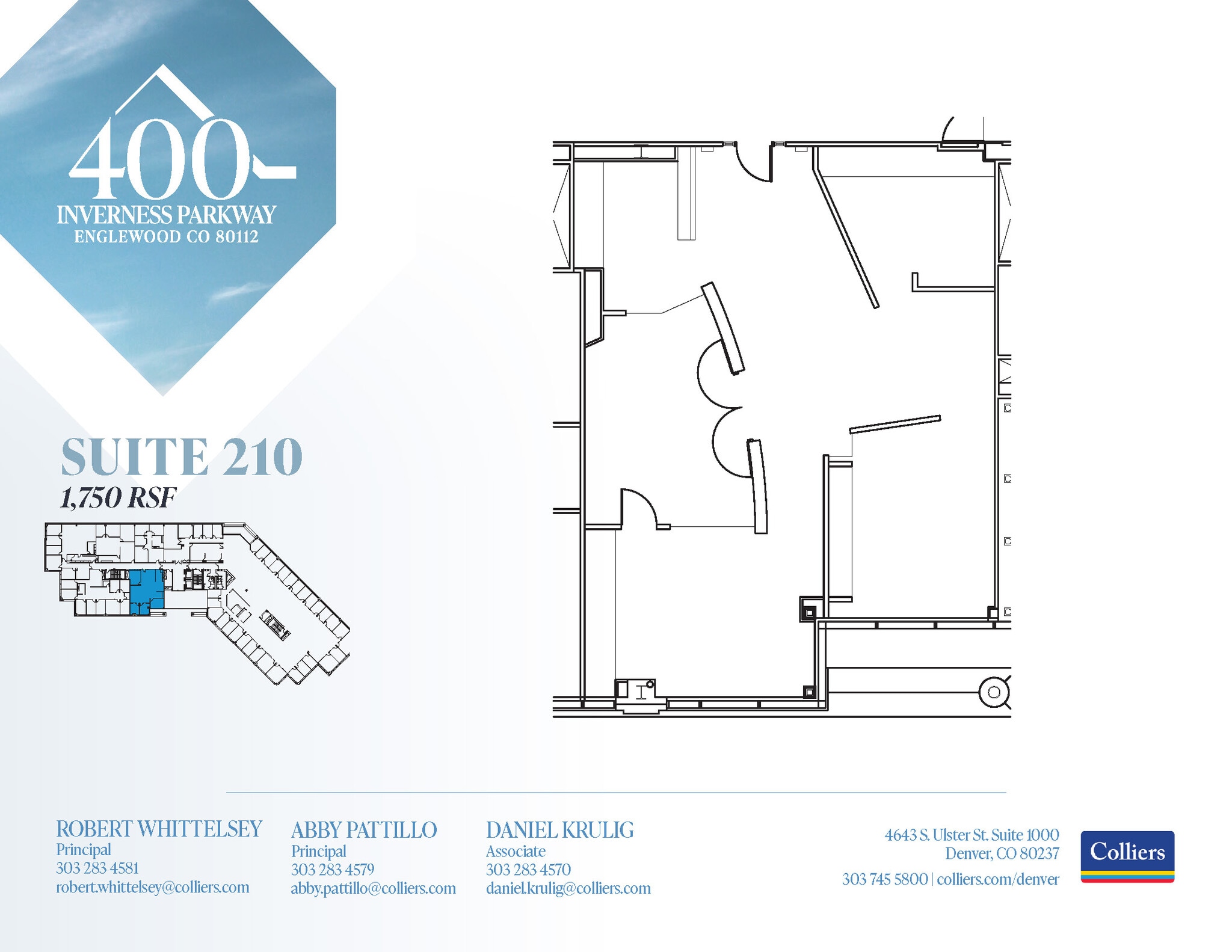 400 Inverness Pky, Englewood, CO à louer Plan d’étage- Image 1 de 1