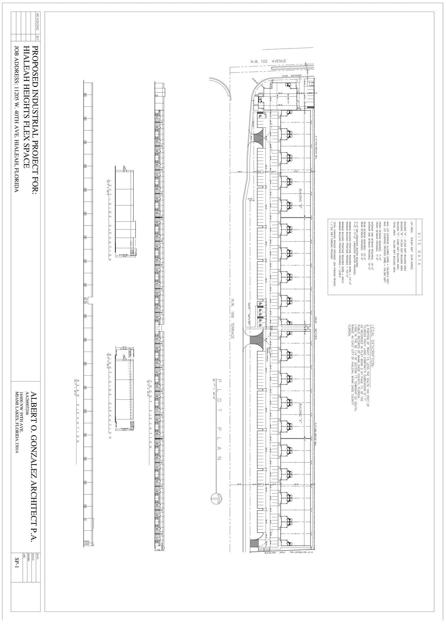11205 W 40th Ave, Hialeah, FL for lease Site Plan- Image 1 of 1