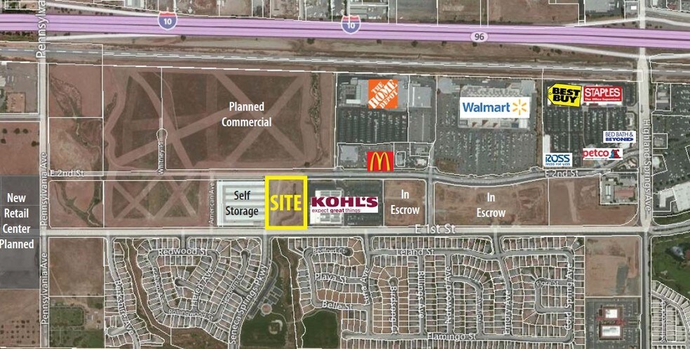 E 1st St, Beaumont, CA à vendre - Aérien - Image 3 de 4