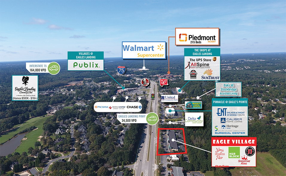 600-624 Eagles Landing Pky, Stockbridge, GA for lease - Building Photo - Image 1 of 10